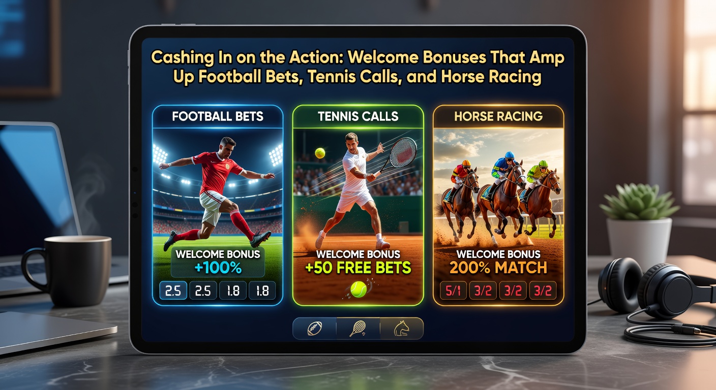 Mobiel scherm met actieve welkomstbonus op paardenrace en voetbalweddenschappen, inclusief veiligheidsindicatoren