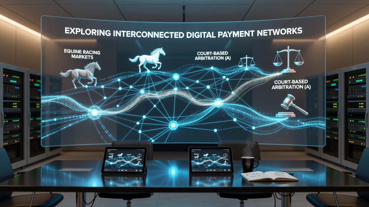 Beveiligde virtuele tafels gekoppeld aan renmarkten via betalingsnetwerken