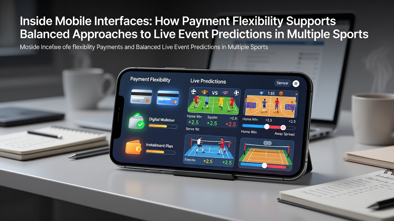 Mobiele interface met flexibele betalingsopties voor live sportvoorspellingen