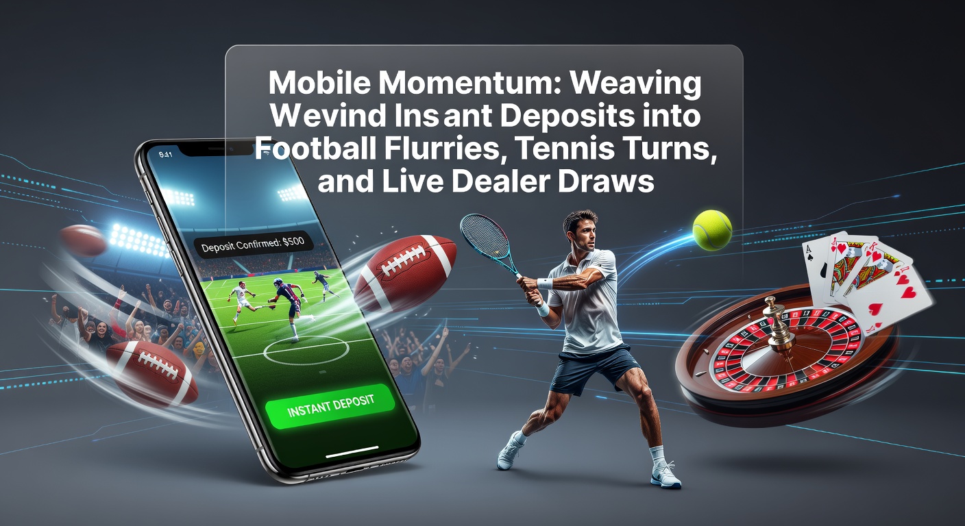 Mobiele telefoon met live voetbalweddenschap en snelle stortingsscherm, symboliserend instant actie in sportgokken