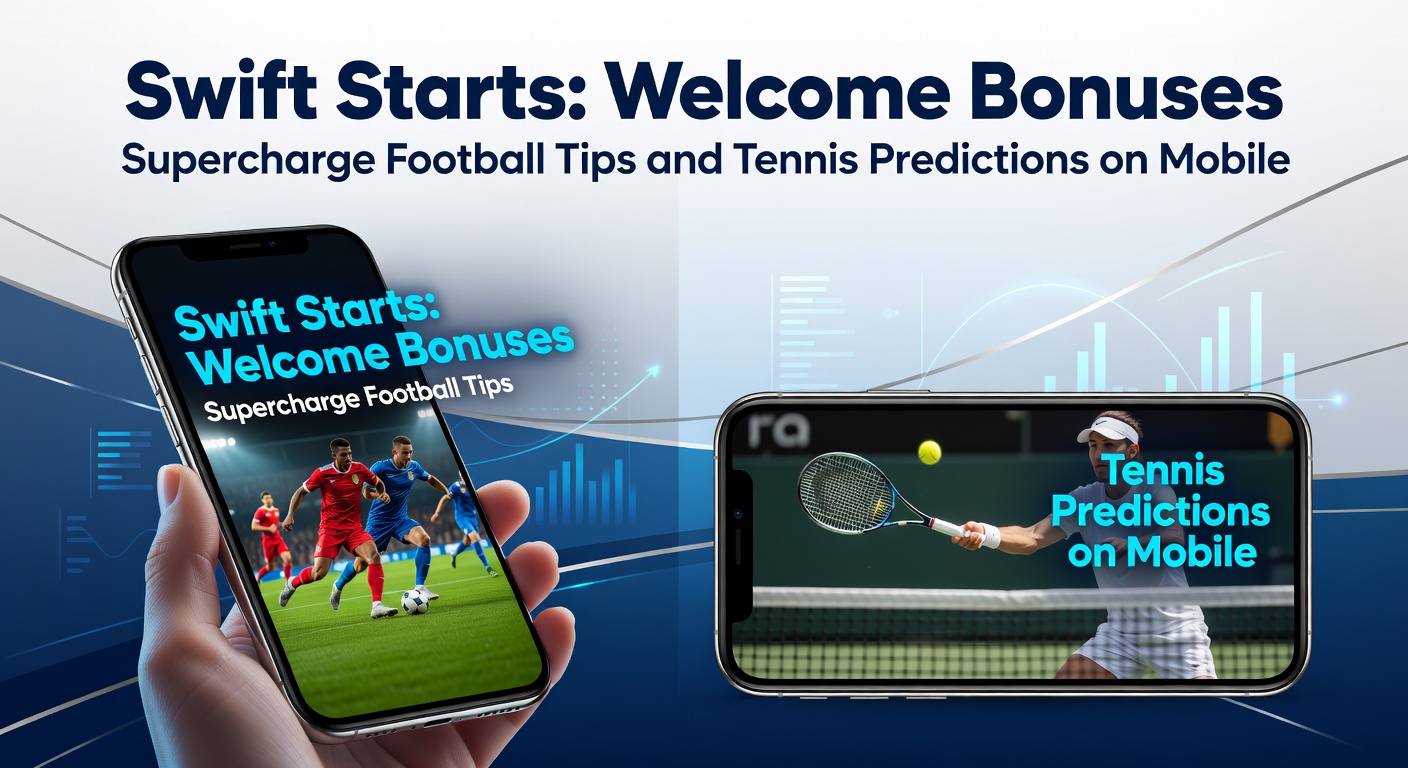 Mobiele app met voetbal- en tennisweddenschappen en welkomstbonus-aanbieding